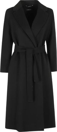 Max Mara Esturia Coat - Dames - Jas met riem - Zwart - XS - Jassen