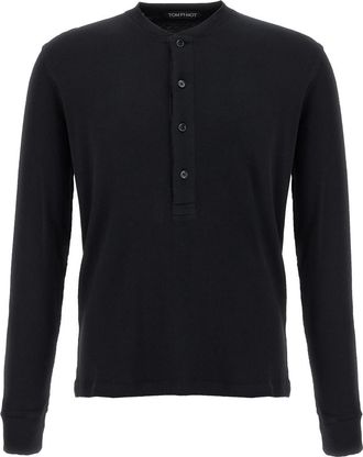 Tom Ford Black LONG SLEEVE RIB SERAFINO
