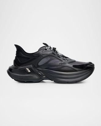 Fendi Men & apos;s F-Light Leather & Mesh Running Sneakers