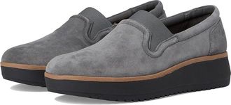 Clarks Zylah Sky Womens Flat Shoes Dark Grey Suede : 7.5 B - Medium, Rubber