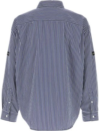 Balenciaga Mens Shirt Navy Cotton Polyamide