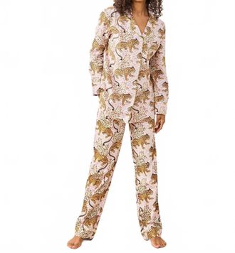 Printfresh Long Pajama Set In Bagheera Blush