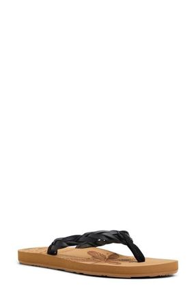 Roxy Feel Breezie Flip Flop in Black at Nordstrom, Size 11