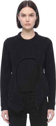 Off-white Black Knitted Crew Neck Sweater