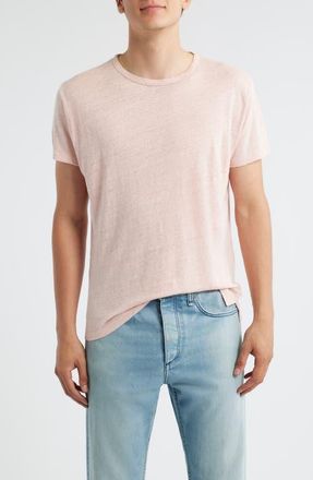 Alex Crane Sun Linen T-Shirt in Watermelon at Nordstrom, Size Xx-Large