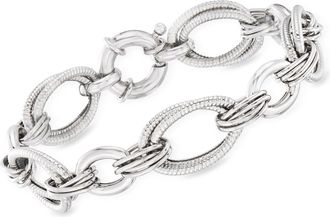 Ross-Simons Italian Sterling Silver Multi-Oval Link Bracelet