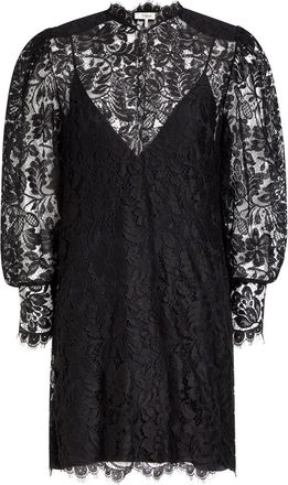 Chlo&eacute; Floral-lace Mini Dress - Black - 38 (UK10 / S)