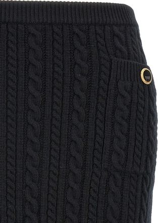 Alessandra Rich Wool Long Womens Skirt