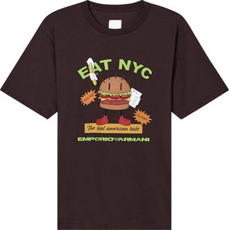 Emporio Armani T-shirts en Polos - Heren - T-shirts - Bruin - L - Katoen - Tops