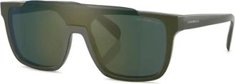 Emporio Armani Occhiali da sole a mascherina - Verde