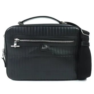 Dunhill Black Leather Shoulder Bag (Pre-Owned)