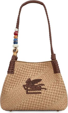 Etro Libra Raffia Tote Bag - Dames - Schoudertassen - Beige - ONE Size - Katoen - Tassen