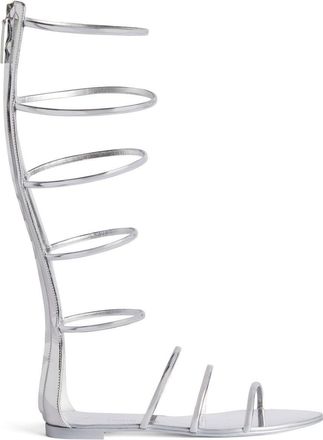 Giuseppe Zanotti Super Intrigo gladiator sandals - women - Leather/Leather/Leather - 37 - Silver