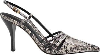 Michael Kors Haisley Slingback In Python-colored Leather