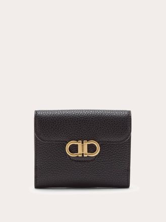 Ferragamo Women Gancini compact wallet Black