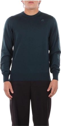 K-Way Sebastien Sweater - Heren - Ronde hals truien - Groen - M - Wol - Truien & Vesten
