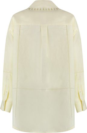 Bottega Veneta Womens Yellow Linen Shirt