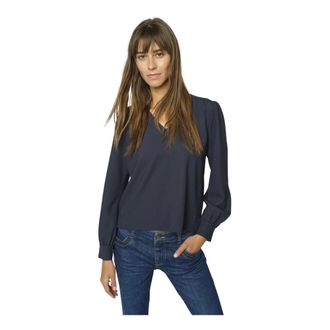 Mos Mosh MOS Mosh, Dames, Blouses & Shirts, Blauw, Maat: M