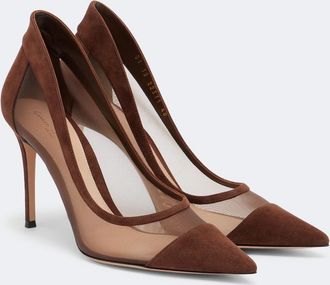 Gianvito Rossi Leather-trimmed pumps