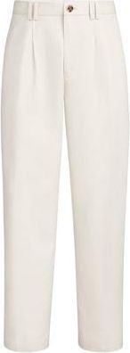 Brunello Cucinelli Cotton and linen trousers in White at Nordstrom, Size 52 It