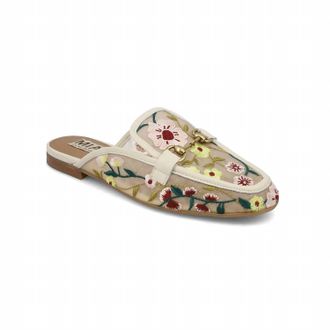 Mia Shoes Womens Bouquet Mules In Bone