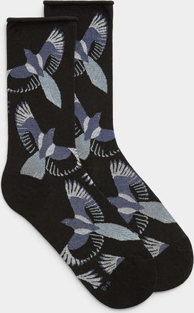 Bleuforêt Womens Birds in flight socks