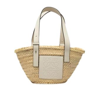 Loewe Pre-owned Raffia Tote Bag - Dames - Vintage Shopper - Beige - ONE Size - Leer - Vintage