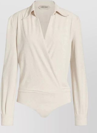 Alberta Ferretti draped v-neck wrap bodysuit