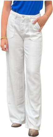 Islow Andrea Wide Broeken - Dames - Wijde Broeken - Beige - W26 - Katoen - Broeken