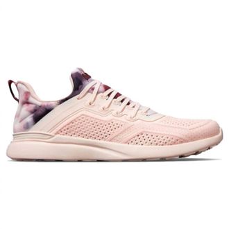 Athletic Propulsion Labs Womens Techloom Tracer Shoe In Creme/burgundy/tie Dye