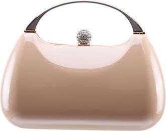 Nina Minaudi&egrave;re Top Handle Bag in Latte at Nordstrom