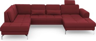 Sit&more Wohnlandschaft »Bendigo U-Form« inklusive Sitztiefenverstellung, Bodenfreiheit 15 cm, in 2 Fussfarben