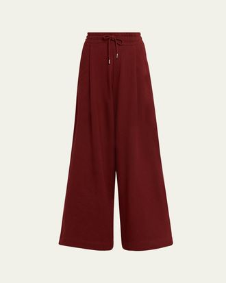 Dries Van Noten Hadium Cotton Wide-Leg Sweatpants