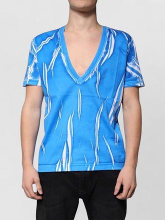 Dolce & Gabbana cotton printed v-neck short-sleeve t-shirt