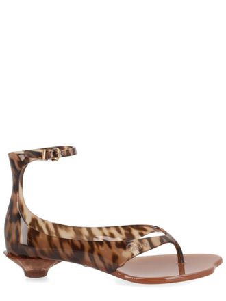 Chlo&eacute; Leopard Print Jelly Sandals