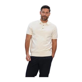 Profuomo Polo SS Luxury Basic - Heren - Polos - Beige - S - Katoen - Tops