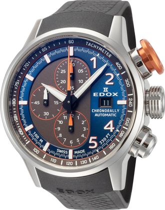 Edox Mens Chronorally 45mm Automatic Watch