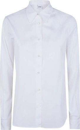 Aspesi Camisa Cl&aacute;sica de Popelina de Algod&oacute;n - Blouses & Shirts - Mujer - Blanco - XL