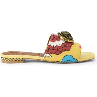 Kurt Geiger Chelsea Leather Slide Sandal in Yellow at Nordstrom, Size 9.5Us
