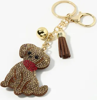 Simons Womens Rhinestone good boy keychain charm