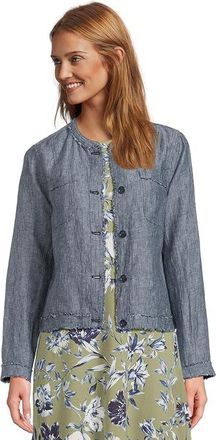Tommy Bahama Two Palms Patch Pocket Jacket Womens Jacket Coastline : LG (US 12-14), Linen