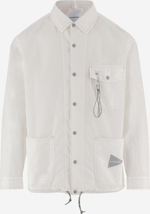 And Wander Mens Jacket Cotton-Blend White
