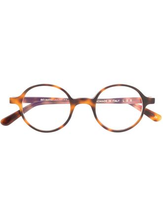 L.G.R round frame glasses - unisex - Acetate - 46 - Brown
