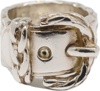 Herm&egrave;s Silver Silver 925 Band Ring (Pre-Owned)
