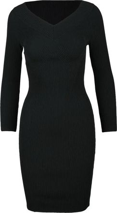 Alberta Ferretti Knit Sheath Dress - Black