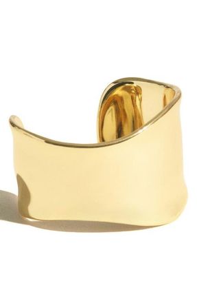 Madewell Wide Cuff Bracelet in Antique Gold at Nordstrom