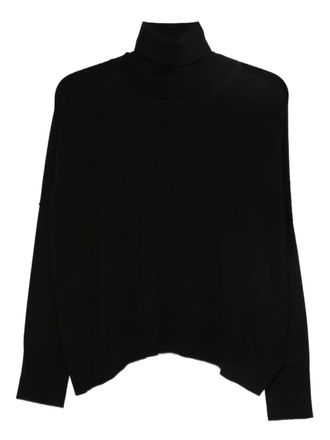 Laboratorio Capri roll-neck knitted sweater - Black