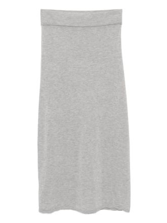 Toteme knitted skirt - women - Polyamide/Cashmere/Lyocell - M - Grey