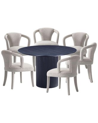Manhattan Comfort Modern Round Dining Table & Chairs Set