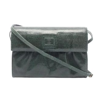 Gucci Pre-owned Exotic Leather Shoulder Bag - Dames - Pre-owned - Groen - Maat: ONE Size Leer
